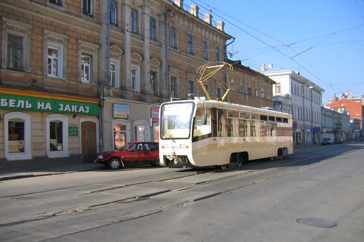 Трамвай на Рождественской в 2005 году