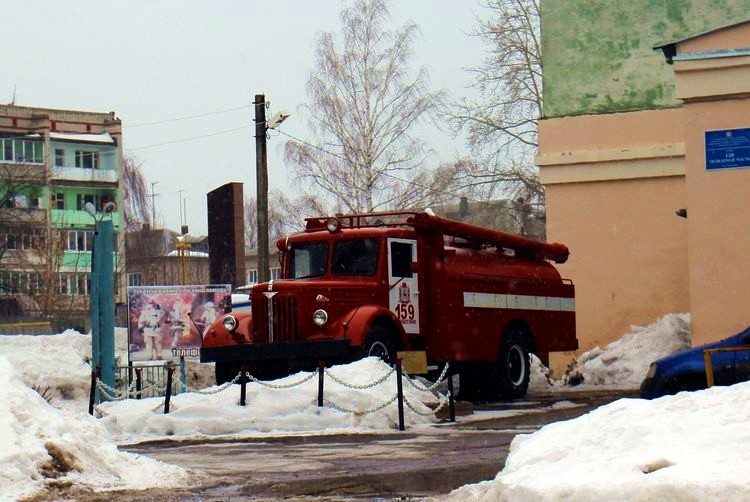 Пожарный автомобиль МАЗ-205 в Тумботине